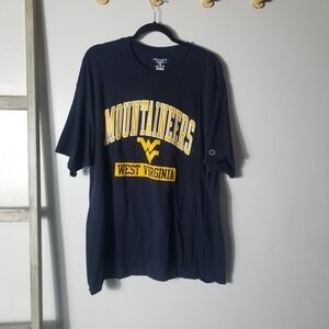 CHAMPION MEN'S WEST VIRGINIA MOUNTAINEERS SHIRT SIZE 2XL